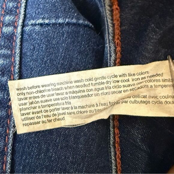 ELOQUII Gena Fit Peach Lift Button Fly Jeans, Size 22 Dark Wash - Picture 10 of 15